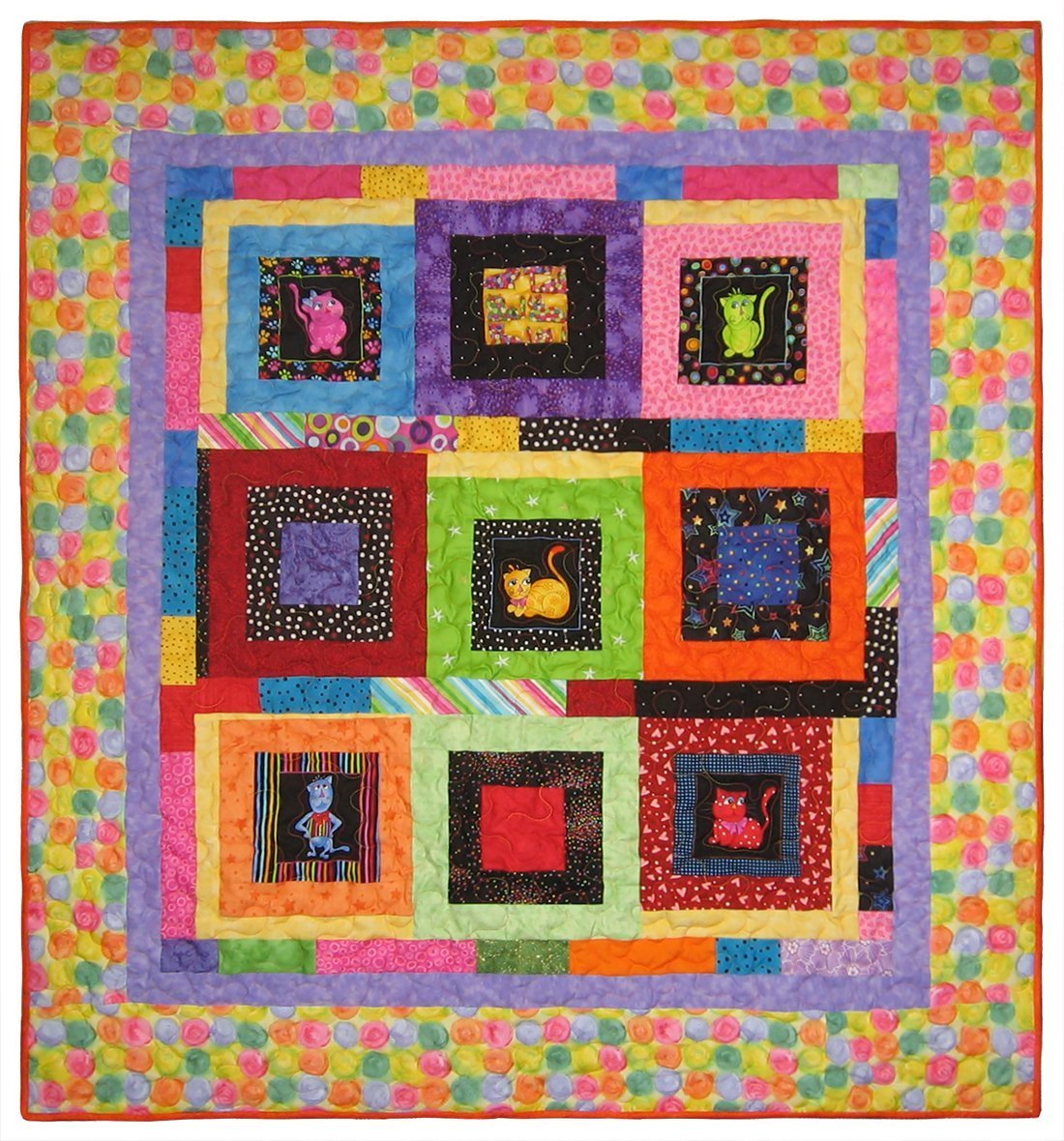 Cat's Meow Quilt 57" x 61"