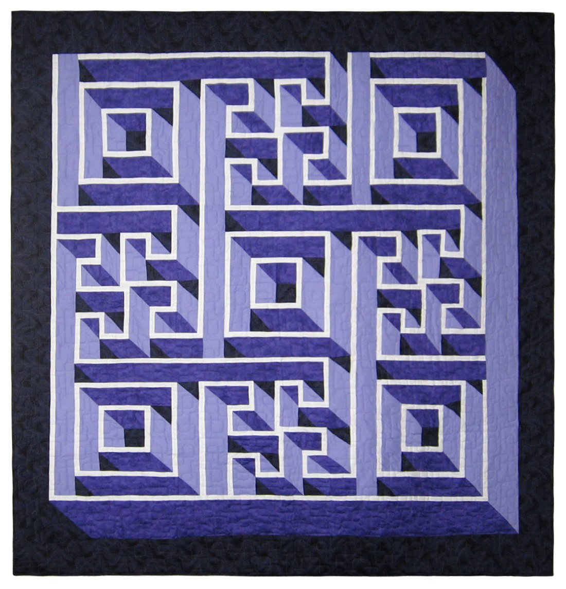 Purple Maze Quilt 84" x 84"