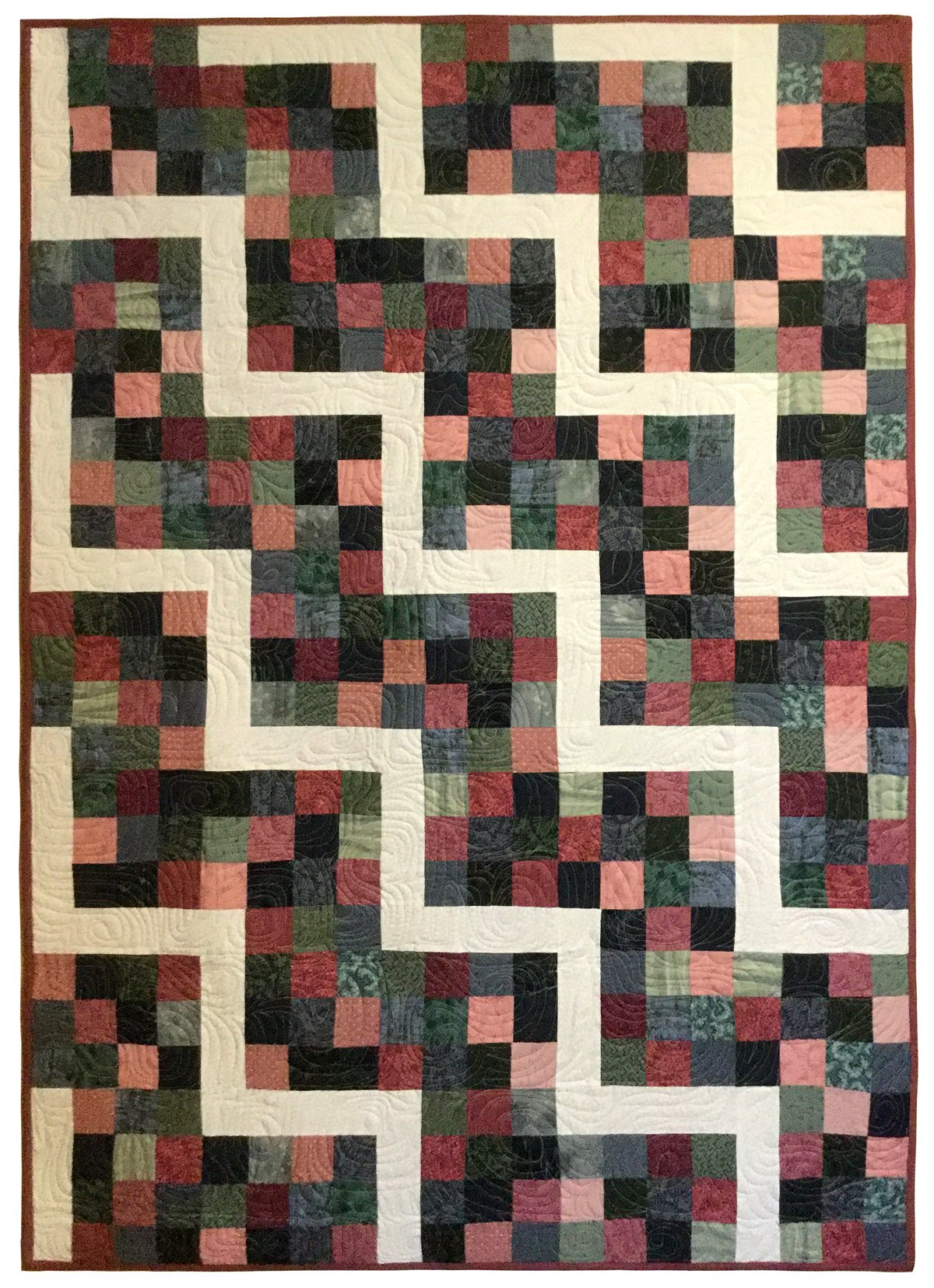 Squared Fence Quilt 49" x 68"